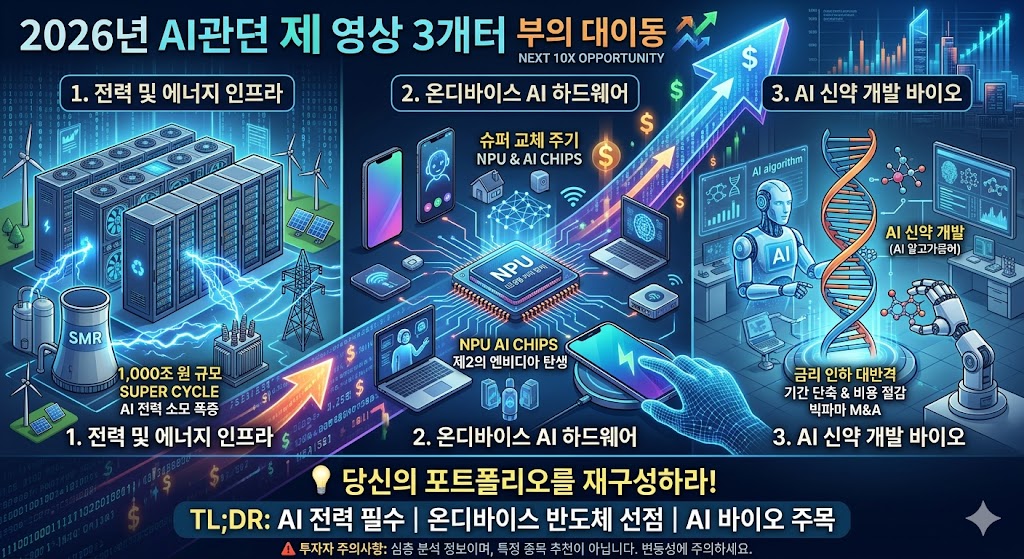 [긴급 진단] “엔비디아는 이제 잊으세요” 2026년 슈퍼 리치들이 몰래 쓸어담고 있는 텐배거(10배) 주도주 완벽 해부